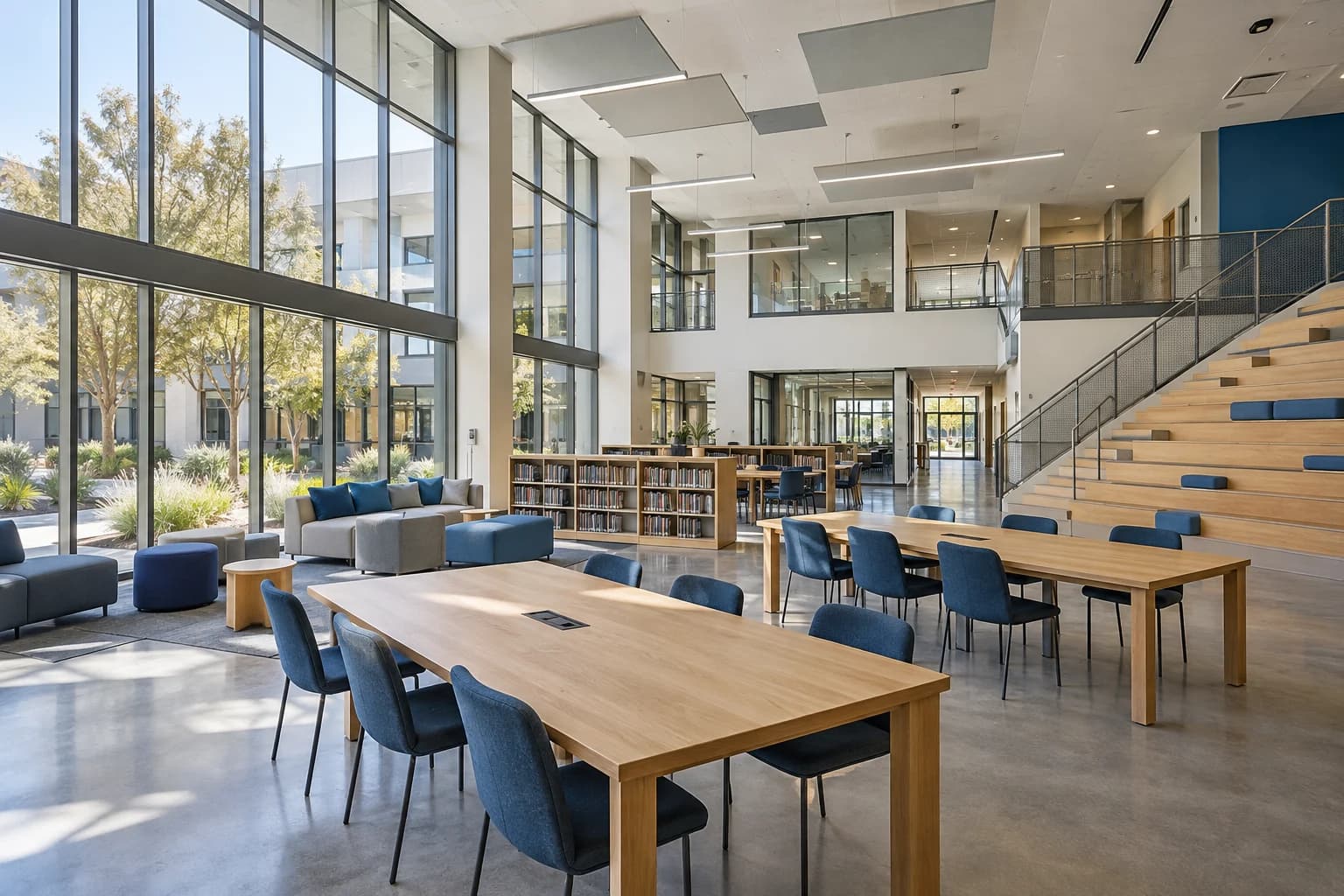 Illustrative completed school learning commons